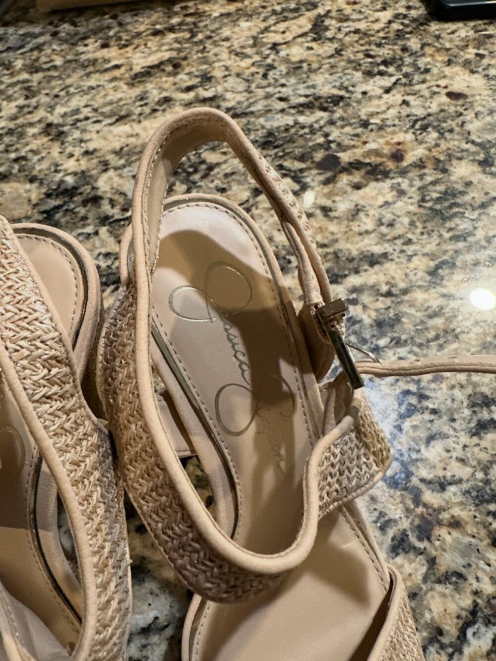 Jessica Simpson Woven Platform Block Heels - Size 6.5 - Picture 2 of 5